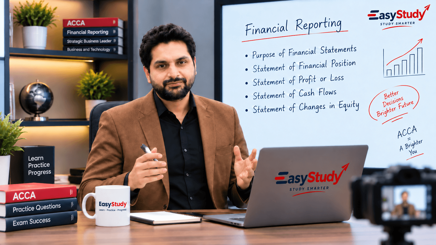 Financial Reporting lecture playing inside the EasyStudy learning app
